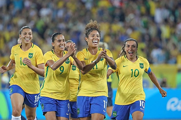 Marta e Cristiane atuando juntas pela Seleção Brasileira nas Olimpíadas do Rio-2016 Foto: Fifa/Divulgação